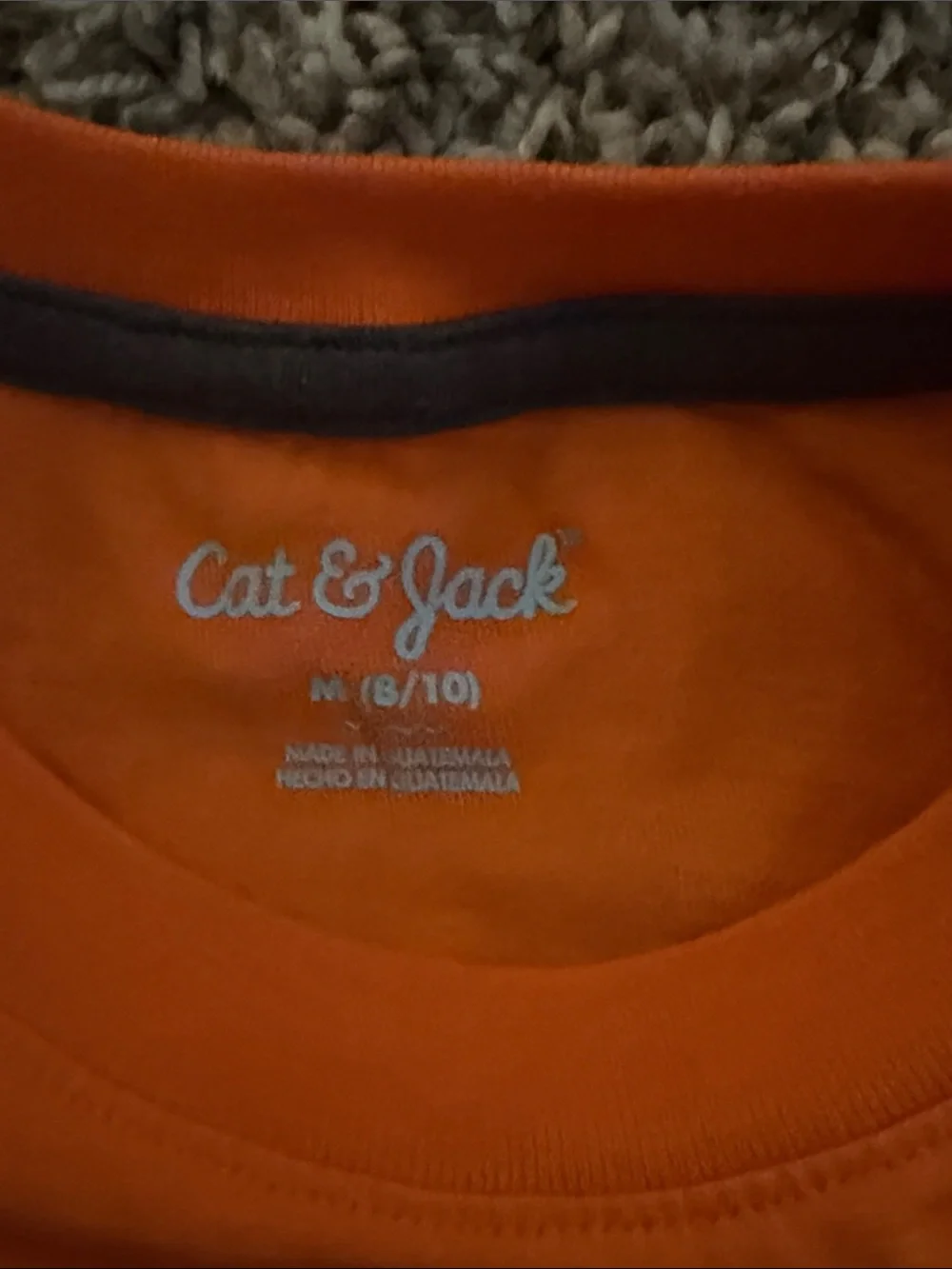 Cat & Jack Orange Long Sleeve Pumpkin Graphic Tee
